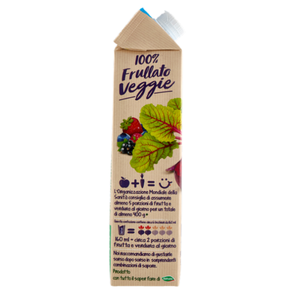 Valfrutta 100% Frullato Veggie Frutti di Bosco Barbabietola Carota Nera 1000 ml