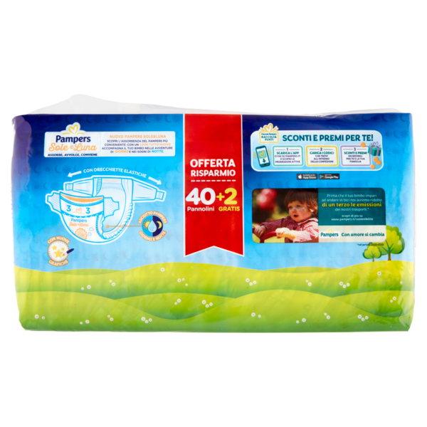 Pampers Sole e Luna 3 Midi 40 + 2 pz