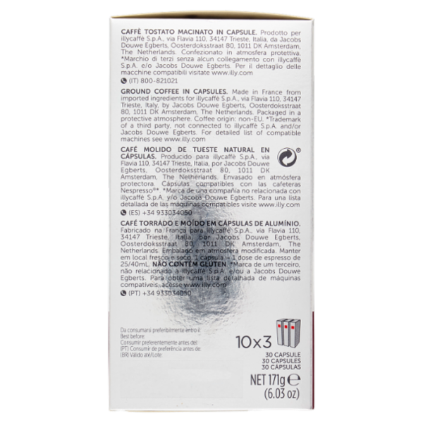 illy Intenso Espresso Capsule Compatibili con le Macchine Nespresso* 30 Capsule in Alluminio 171 g