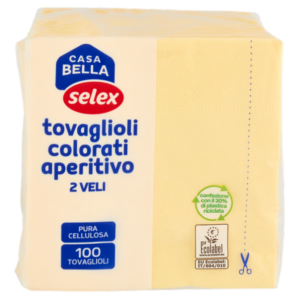 Selex Casa Bella Tovaglioli 2 Veli 25x25 cm Crema 100 pezzi