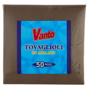 Vanto Tovaglioli Airlaid 40x40 Cm Marrone 50 Pezzi