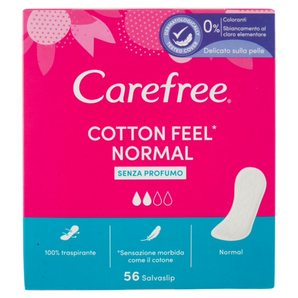 Carefree Cotton Feel* Normal Senza Profumo Salvaslip 56 pz