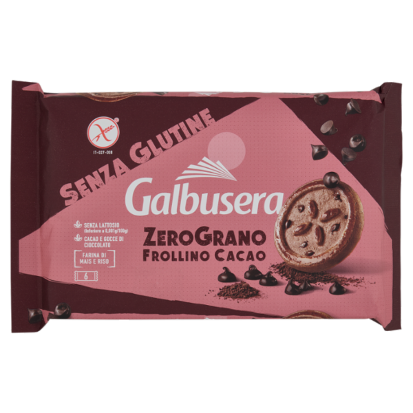 Galbusera ZeroGrano Frollino Cacao Senza Glutine 220 g (6 monoporzioni)