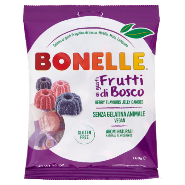 Bonelle Gelées ai gusti Fragolina di bosco, Mirtillo, Mora, Lampone 160 g
