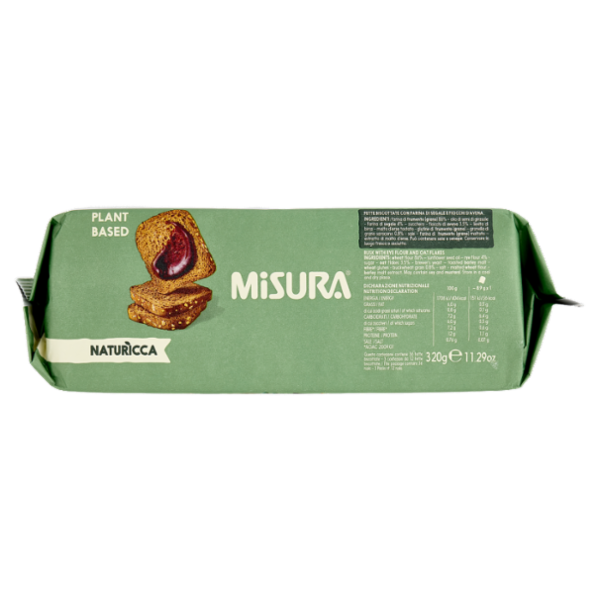 Misura Naturìcca Fette Biscottate Segale e Avena Plant Based 320 g