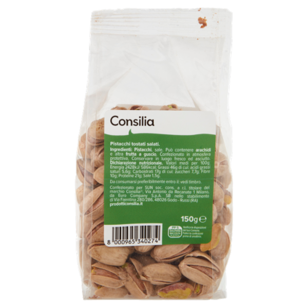 Consilia Pistacchi Tostati e Salati 150 g