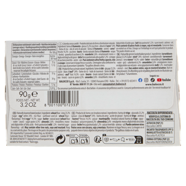 Balocco la Colomba Senza Canditi 90 g