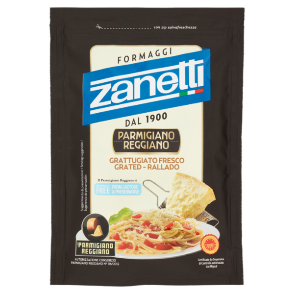 Zanetti Parmigiano Reggiano DOP Grattugiato Fresco 100 g
