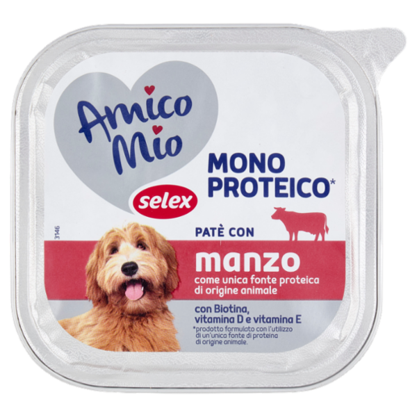 Selex Amico Mio Cane Paté con Manzo Mono Proteico 150 g