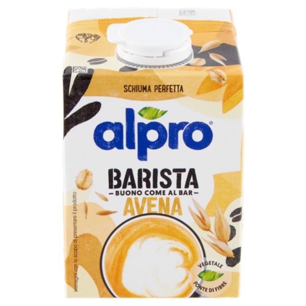 ALPRO Barista Avena, Bevanda 100% Vegetale, Basso Contenuto di grassi, Senza Lattosio, 500 ml