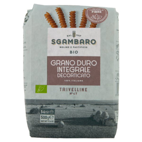 Sgambaro Bio Grano Duro Integrale Decorticato Trivelline N°47 500 g