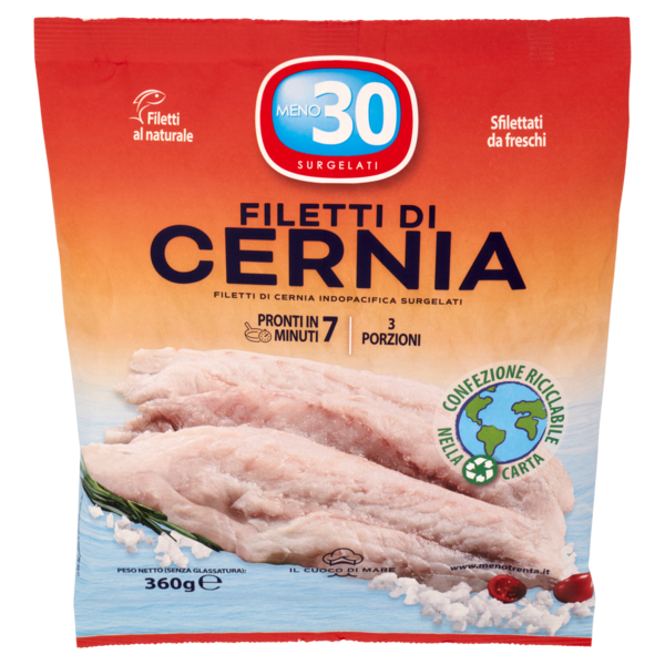 Meno 30 Il Cuoco di Mare Filetti di Cernia 360 g