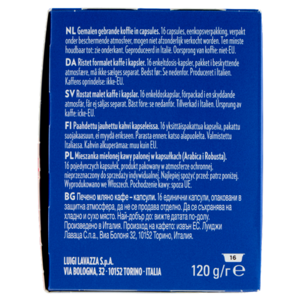 Lavazza A Modo Mio crema e gusto Classico 16 Capsule 120 g