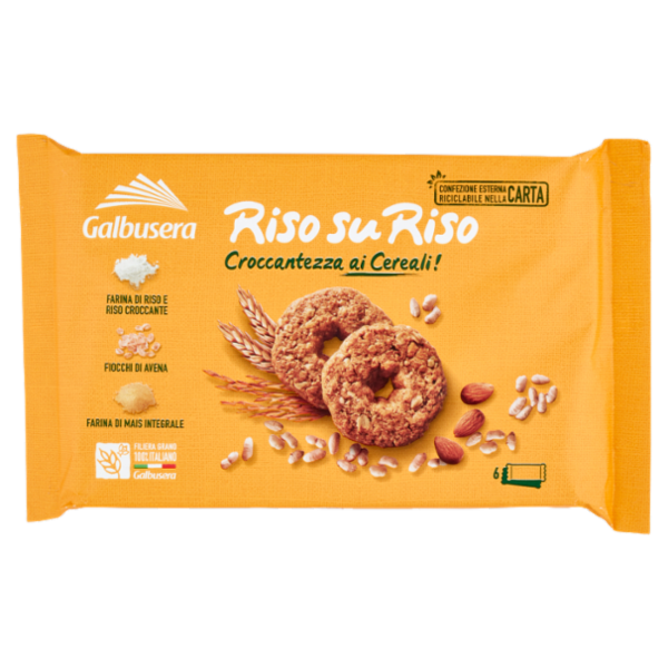 Galbusera RisosuRiso Croccantezza ai Cereali! 6 x 40 g