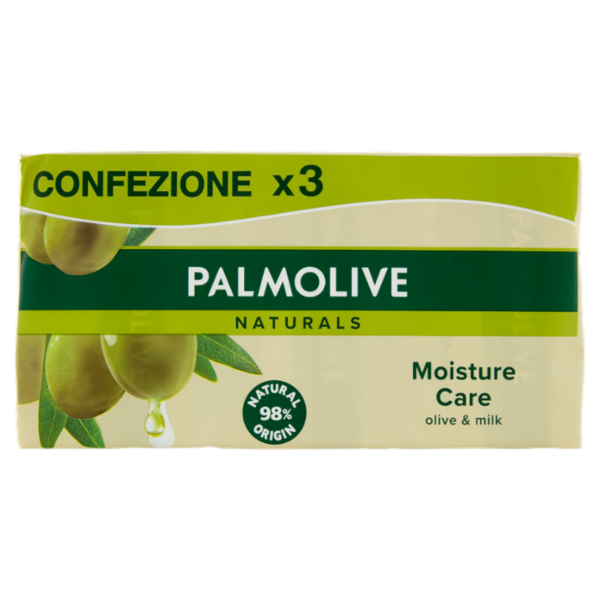 Palmolive sapone solido Naturals oliva & latte 3x90 g