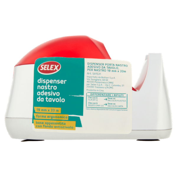 Selex Nastro Adesivo mm 19 X m 33 + Dispenser da Banco