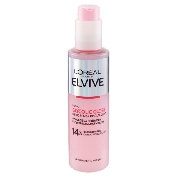 L'Oréal Paris Elvive Glycolic Gloss Siero Senza Risciacquo con Acido Glicolico 150 ml