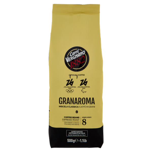 Caffè Vergnano 1882 Granaroma Miscela Classica Caffè in Grani 500 g