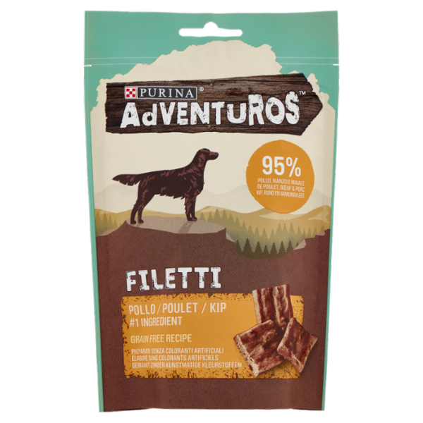 PURINA ADVENTUROS Filetti Pollo, Manzo e Maiale 70 g