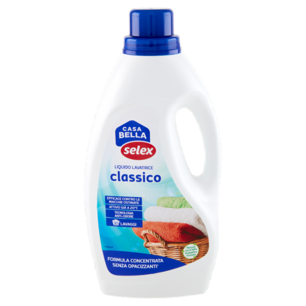 Selex Casa Bella Detersivo per Lavatrice Liquido Classico 30 Lavaggi 1,5 L