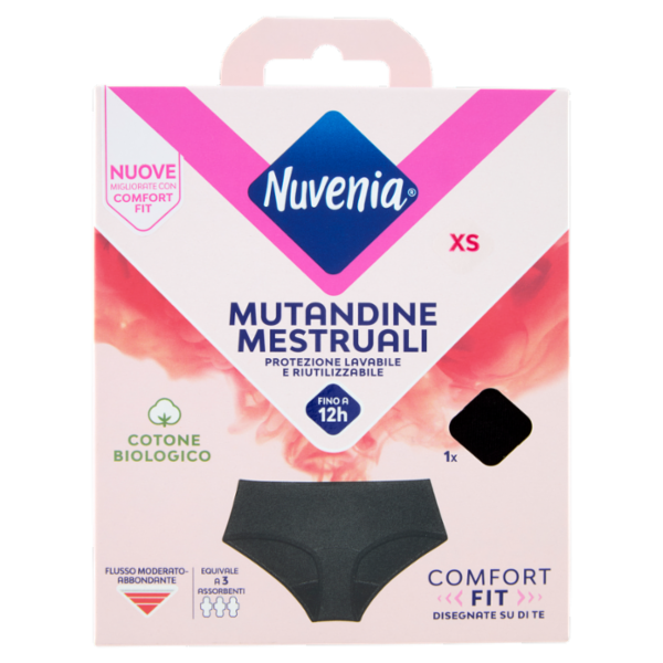Nuvenia Mutandine Mestruali XS Nero 1 pz