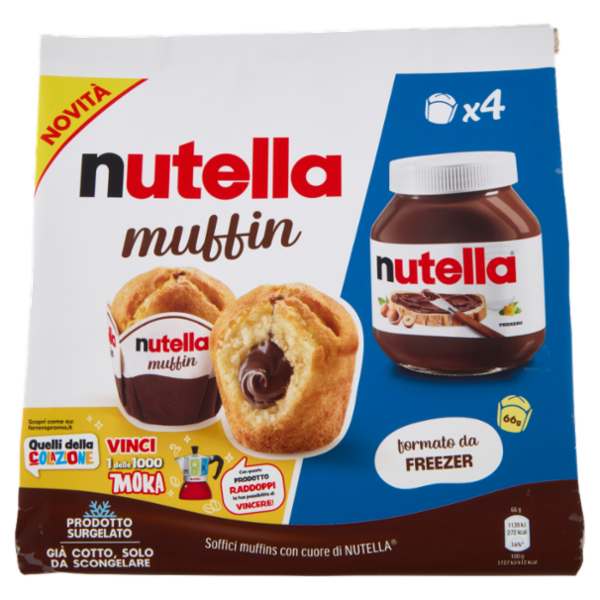 nutella muffin 4 pezzi 264 g