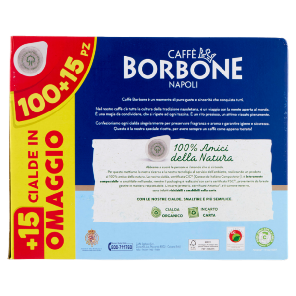 Caffè Borbone Miscela Decisa Cialde Compostabili* 115 x 7,2 g