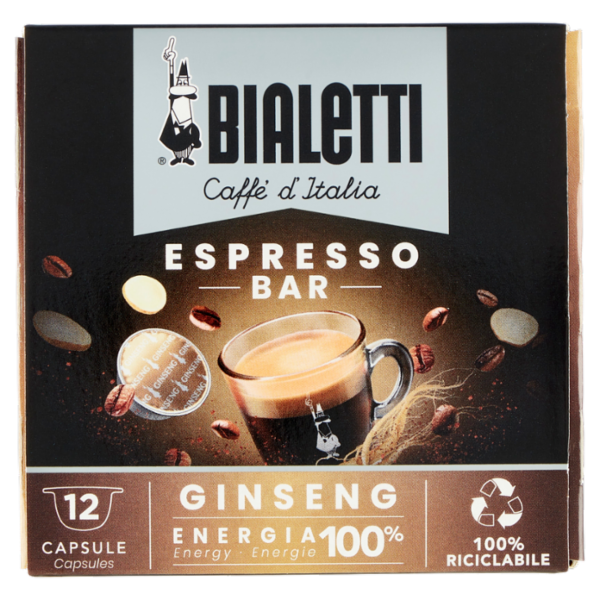 Bialetti Caffè d'Italia Espresso Bar Ginseng 12 Capsule 66 g
