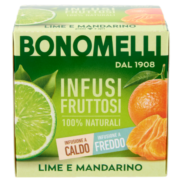 Bonomelli Infusi Fruttosi 100% Naturali Lime e Mandarino 12 Filtri 24 g
