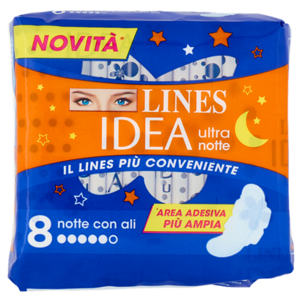 Lines Idea ultra notte con ali 8 pz