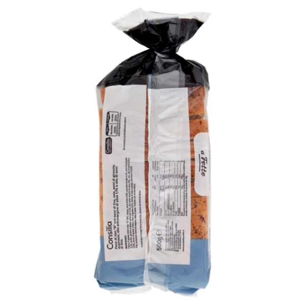Consilia Pane Filone con Semi di Lino a Fette 500 g