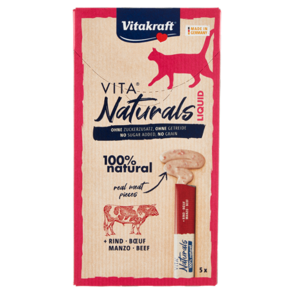 Vitakraft Vita Naturals Liquid + Manzo 5 x 15 g