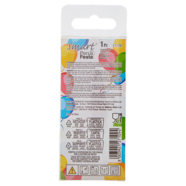 Smart PerLa Festa Candelina Numerale 9 1 pz