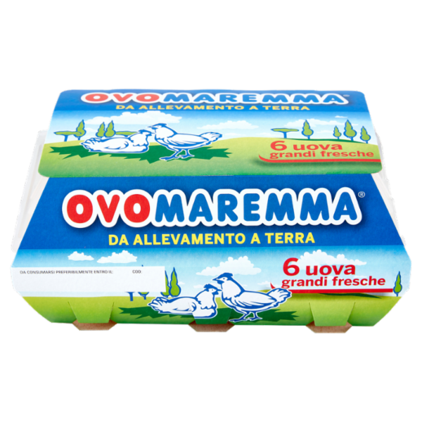 Ovomaremma 6 uova grandi fresche da Allevamento a Terra
