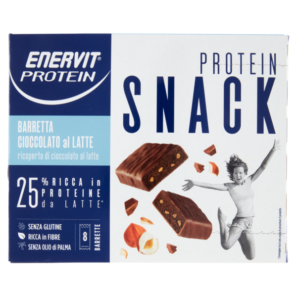 Enervit Protein Protein Snack Barretta Cioccolato al Latte 8 x 27 g