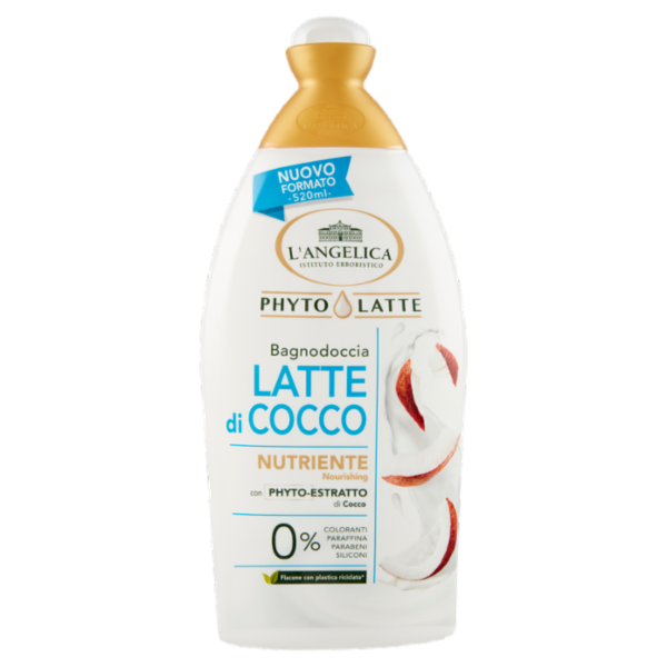 L'Angelica Phyto Latte Bagnodoccia Latte di Cocco Nutriente 520 ml