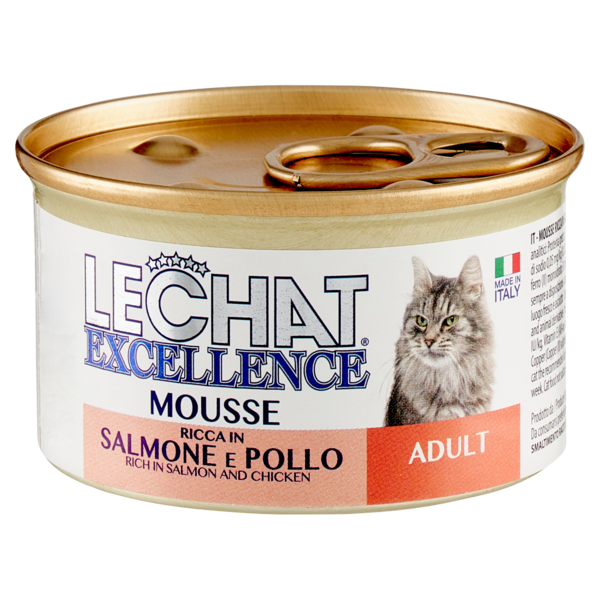 LeChat Excellence Adult Mousse Ricca in Salmone e Pollo 85 g