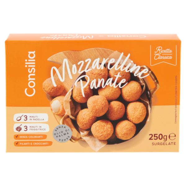 Consilia Bocconcini di Mozzarella Surgelati Panati 250 g