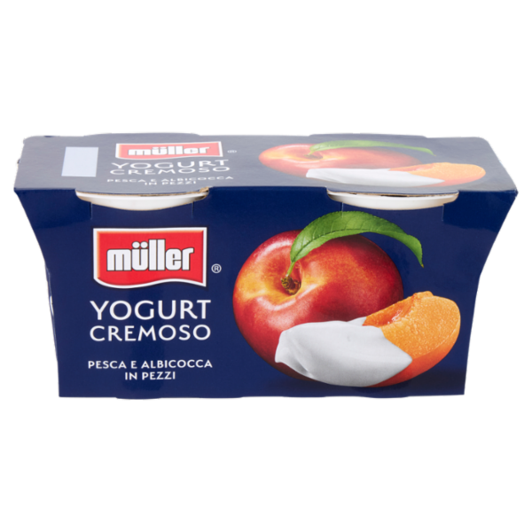 müller Yogurt Cremoso Pesca e Albicocca in Pezzi 2 x 125 g