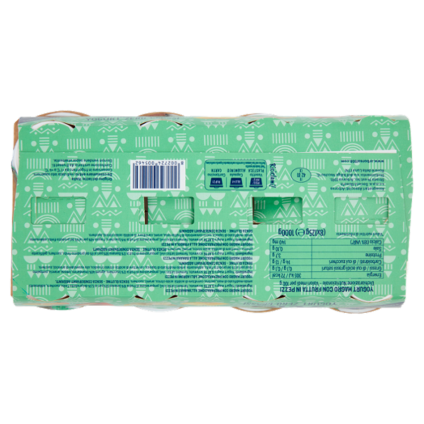 Arborea A-Yo Yogurt Zero Grassi Ananas, Banana, Fragola, Agrumi 8 x 125 g