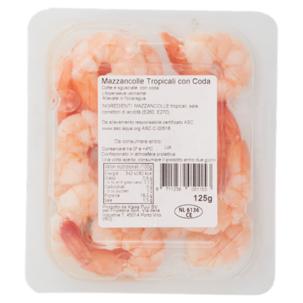 Mazzancolle Tropicali con Coda 125 g