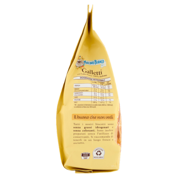 Mulino Bianco Galletti Biscotti con Latte Fresco 100% Italiano 800g