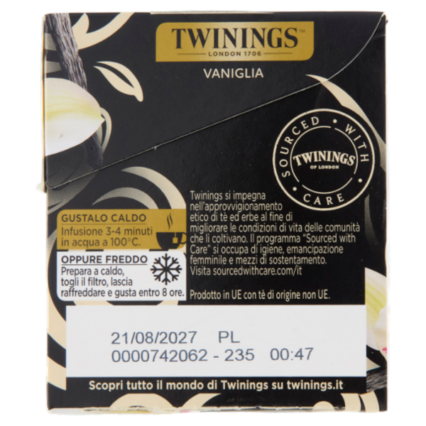 Twinings Vaniglia Tè Nero aromatizzato 20 filtri The 40 g