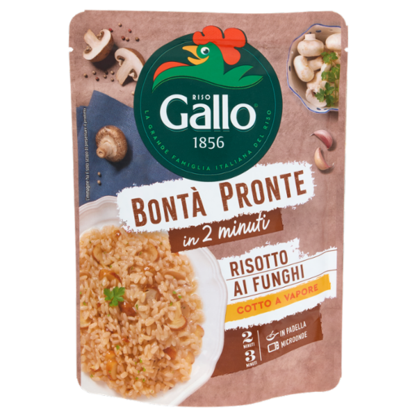 Riso Gallo Bontà Pronte in 2 minuti Risotto ai Funghi 250 g