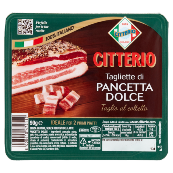 Citterio Tagliette di Pancetta Dolce 90 g