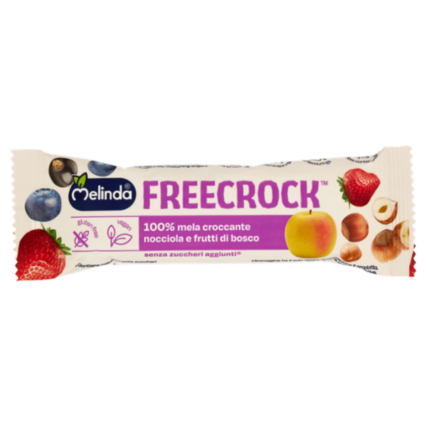 Melinda Freecrock 100% mela croccante nocciola e frutti di bosco 18 g