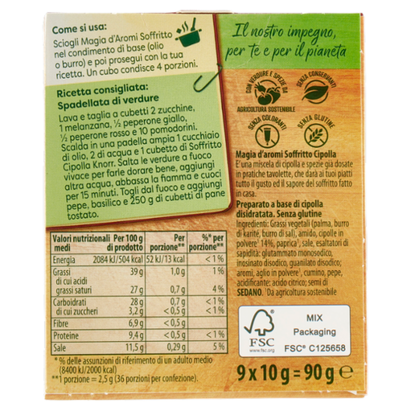 Knorr Magia d'Aromi Soffritto Cipolla Cubi 9 x 10 g