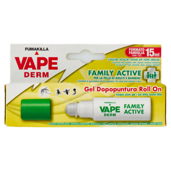VAPE Derm Family Active Gel Dopopuntura Roll On 15 ml