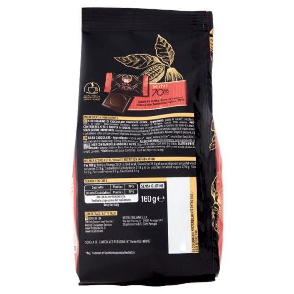 PERUGINA Nero Lastrine Cioccolatini di Cioccolato Fondente Extra sacchetto 160 g