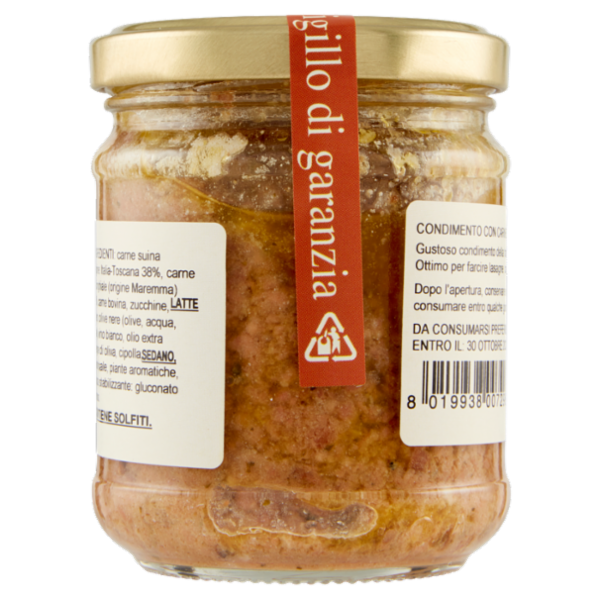 Vecchia Maremma Ragù con Carne di Cinghiale senza pomodoro 180 g